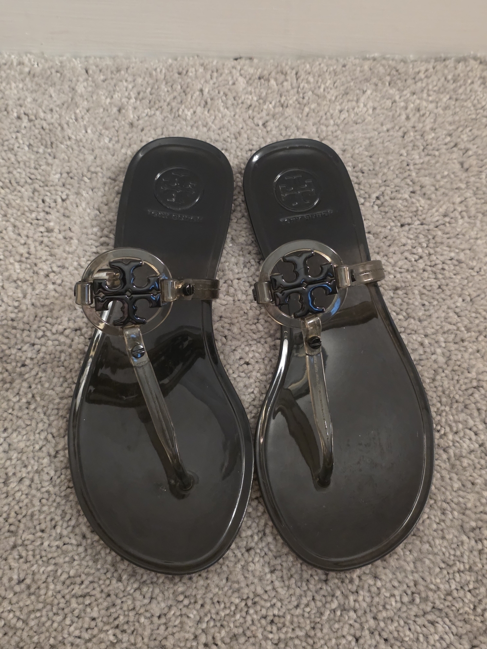 Tory Burch Miller Logo Jelly Sandals in Black